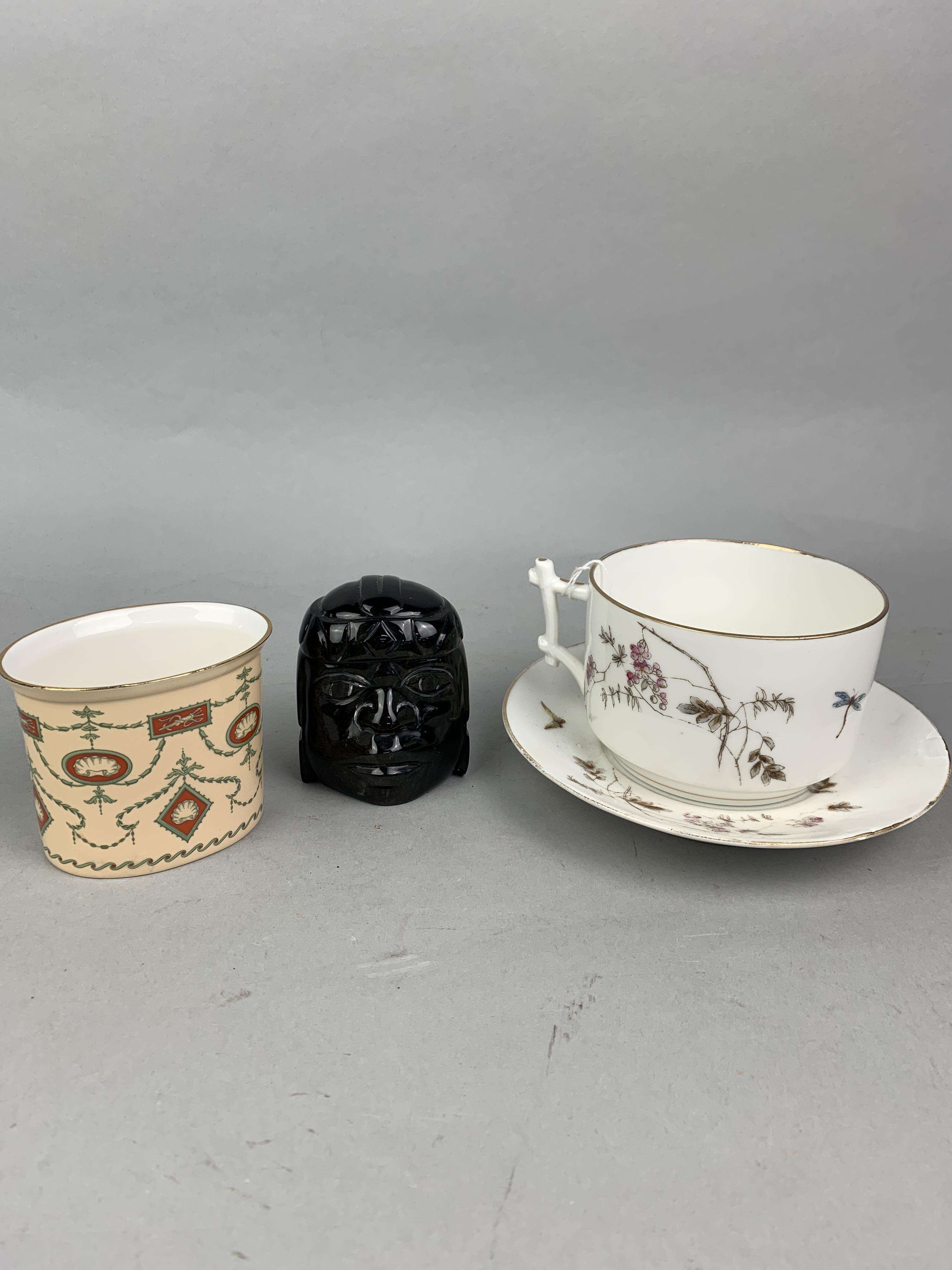 A WEDGWOOD JASPERWARE VASE AND OTHER CERAMICS - Image 3 of 3