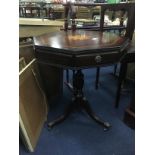 A MAHOGANY OCTAGONAL OCCASIONAL TABLE