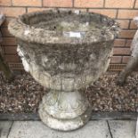 A STONE GARDEN URN