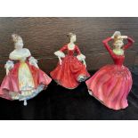 A LOT OF SIX ROYAL DOULTON FIGURES OF LADIES