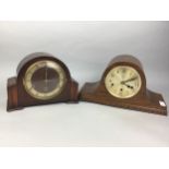 A LOT OF TWO EARLY 20TH CENTURY MANTEL CLOCKS