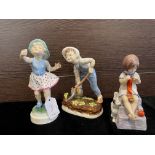 A LOT OF THREE ROYAL WORCESTER FIGURES