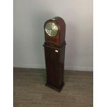 AN EDWARDIAN MANTEL CLOCK ON PEDESTAL BASE