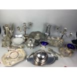 A LOT OF SILVER PLATED ITEMS