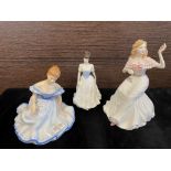 A ROYAL DOULTON FIGURE OF 'MELODY' AND FOUR OTHER ROYAL DOULTON FIGURES