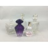 A LOT OF CRYSTAL AND OTHER PERFUME BOTTLES