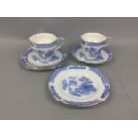 A DUCHESS PART TEA SERVICE, ALONG WITH ANOTHER AND TWO COPELAND DISHES