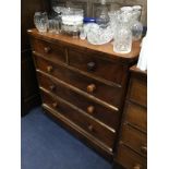 A VICTORIAN MAHOGANY DRESSING CHEST