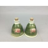 A PAIR OF NIAMH HYNES STUDIO POTTERY SHAKERS