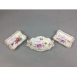 A LOT OF THREE ROYAL CROWN DERBY PIN DISHES