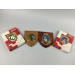 A LOT OF VARIOUS HAND PAINTED HERALDIC SHIELDS