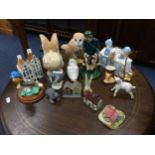 A BESWICK FIGURE OF A LAMB AND OTHER ITEMS