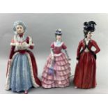 A ROYAL DOULTON FIGURE OF 'COUNTESS SPENCER' AND FIVE OTHERS