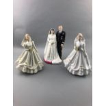 A ROYAL DOULTON FIGURE OF 'QUEEN VICTORIA AND PRINCE ALBERT' AND FIVE OTHERS