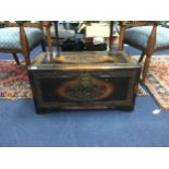 A CHINESE CARVED WOOD BLANKET CHEST