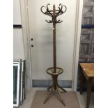 A MID-CENTURY BENTWOOD HAT AND COAT STAND