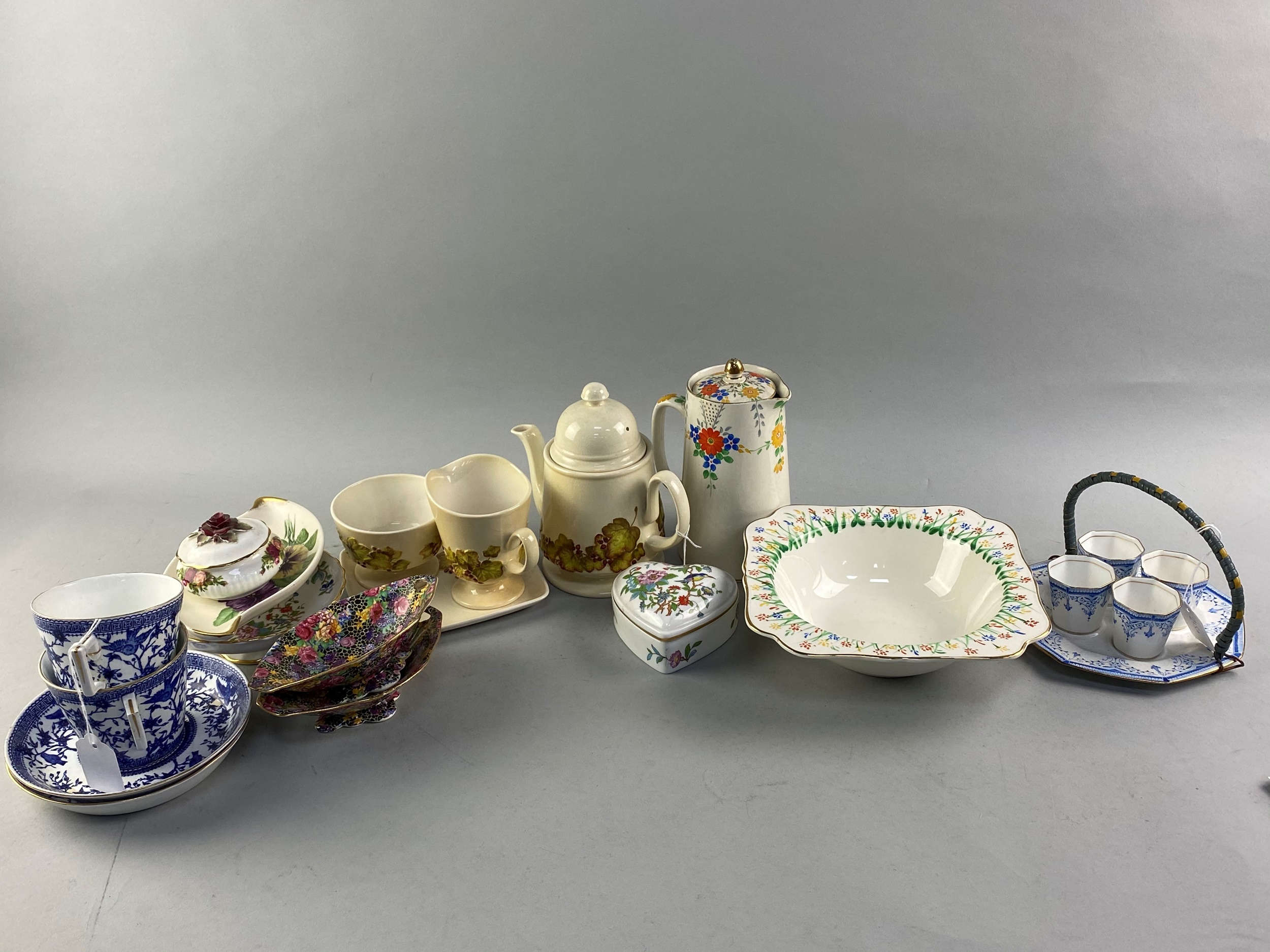 A CARLTON WARE PART COFFEE SET AND OTHER CERAMICS