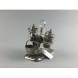 A LATE 19TH CENTURY SILVER PLATED TABLE CRUET