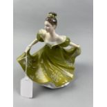 A ROYAL DOULTON FIGURE OF LYNNE, ALONG WITH OTHER CERAMICS