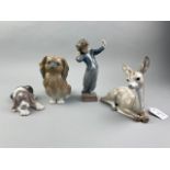 A LOT OF THREE LLADRO ANIMAL FIGURES