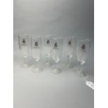 A LOT OF SIX WINNER'S UEFA CHAMPION'S LEAGUE FINAL 2002 REAL MADRID C.F CHAMPAGNE FLUTES