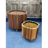 A PAIR OF GRADUATED OCTAGONAL PLANTERS
