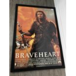 A FRAMED BRAVEHEART QUAD POSTER