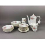 A ROYAL STANDARD 'RAMBLING ROSE' PATTERN PART TEA AND COFFEE SERVICE AND ANOTHER