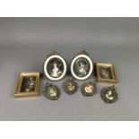A LOT OF TWO VICTORIAN PORTRAIT MINIATURES AND OTHERS