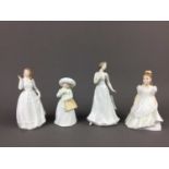 A LOT OF NINE ROYAL DOULTON FIGURES