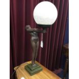 AN ART DECO STYLE TABLE LAMP