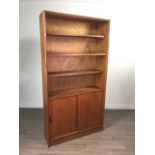 A MID CENTURY TEAK BOOKCASE