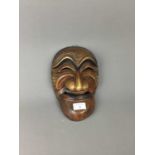 A 20TH CENTURY JAPANESE WOOD MASK