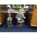 A LOT OF TWO COMPOSITE GARDEN GNOMES