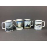 A GROUP OF ROYAL DOULTON MILITARY TANKARDS