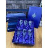 A SET OF SIX EDINBURGH CRYSTAL WINE GLASSES AND OTHER CRYSTAL