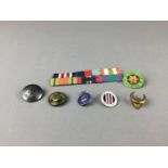 A COLLECTION OF MILITARY RELATED ENAMEL PIN BADGES
