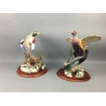A LOT OF TWO FRANKLIN MINT GAME BIRD CERAMIC FIGURES