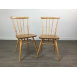 A SET OF FOUR ERCOL CHILTERN PATTERN KITCHEN CHAIRS