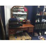 AN EDWARDIAN MAHOGANY DRESSING CHEST