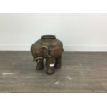 A CERAMIC PLANTER MODELLED AS AN ELEPHANT