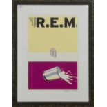 R.E.M. 'NOW IT'S OVERHEAD', A LIMITED EDITION LITHOGRAPH