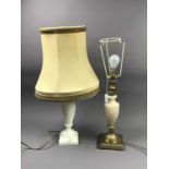 A LOT OF FIVE TABLE LAMPS