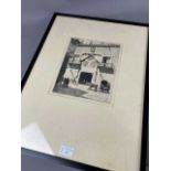 CASA DEL CORDON BURGOS - AN ETCHING BY LIONEL LINDSDAY