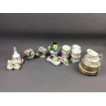 A PARAGON TEA SERVICE, BESWICK HORSE AND CERAMIC FLOWER POSIES