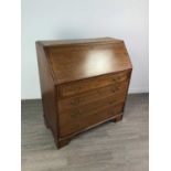 AN EDWARDIAN MAHOGANY BUREAU