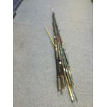 A GROUP OF FISHING RODS