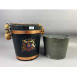 A VICTORIAN STYLE FIRE BUCKET