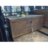 AN OAK BLANKET CHEST