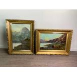 A LOT OF TWO SCOTTISH SCHOOL OIL PAINTINGS